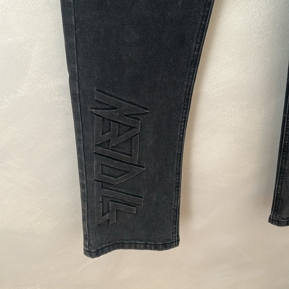 Stolen Girlfriends Club high rise taper black jeans with embossed leg sz XS - Picture 4 of 11